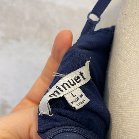 Lace Detail Navy Blue Dress by Minuet - Picture 5 of 7